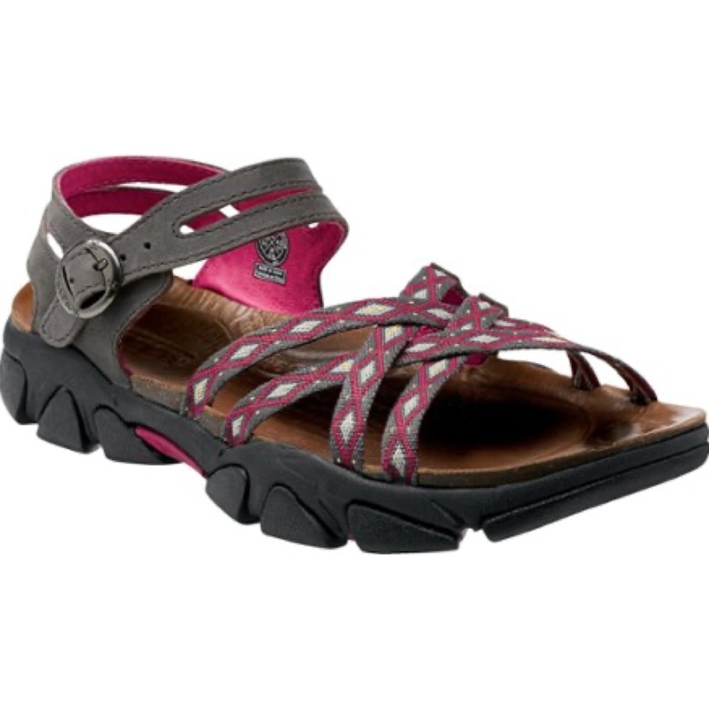 KEENS Naples II Webbing Sangria cork/leather sole